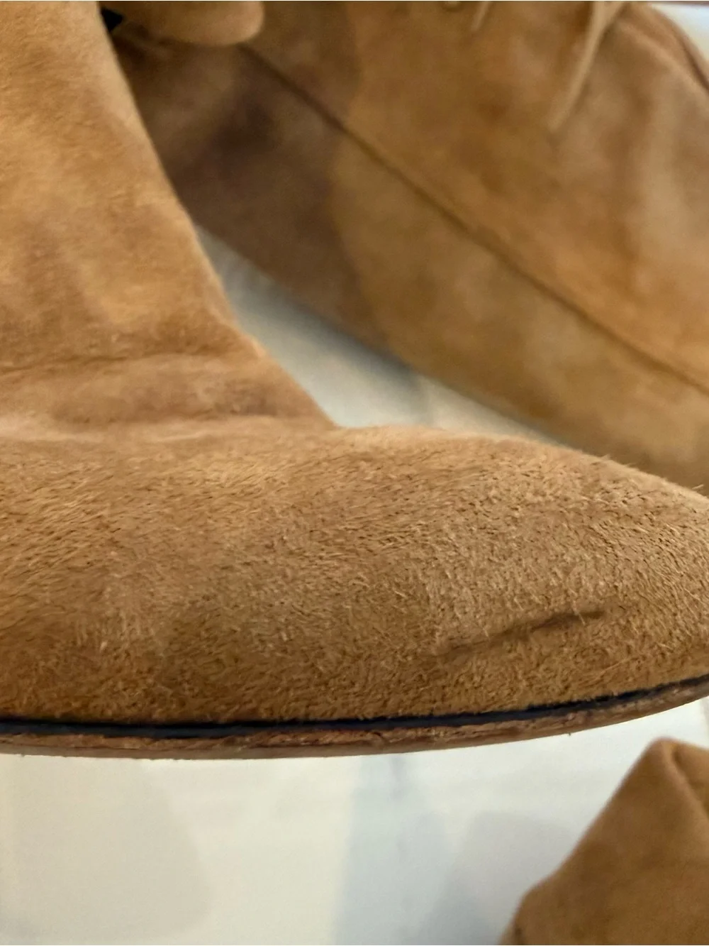 Rebecca Minkoff Tan Suede Fringe Over-the-Knee Boots